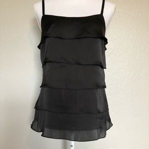 A. BYER Satin Ruffle Tank